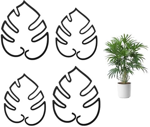 CHIHOLEN Monstera Lot de 4 tuteurs de plantes grimpantes en forme de feuille Monstera - Accessoire de croissance des plantes d'intérieur