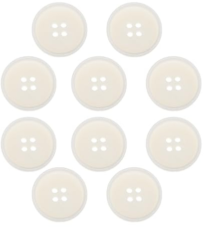 CAPASTEC 10 Pz Pulsanti per Camicia Pantaloni Blazer Giacca Completo Maglione Polsini Cucito Maglia Decorazione per Donne Uomini Texture in Resina Tonda 25mm Beige