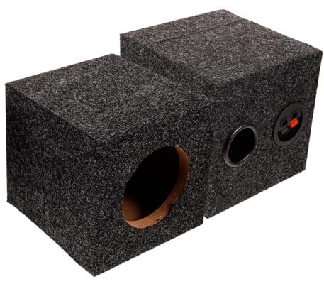 HOMSFOU Cassa Subwoofer Sigillata in Legno Moquette Per Auto, Subwoofer Singolo Per Appassionati Car Audio, Box Audio Resistente e Facile Da Montare Per Esperienza Bassi Potenti