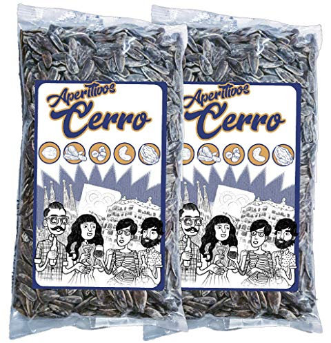 2 kg. Pipas - Graines de Tournesol Géantes Grillées et Salées, une collation très espagnole - Pipas Tostadas y Saladas (2x1 Kg.)
