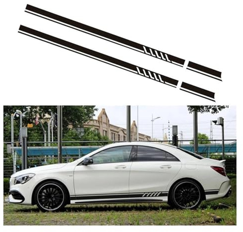 Faldón Lateral Faldones Laterales Pegatinas De Vinilo para Coche Rayas Automovilismo Faldones Laterales para Puerta Accesorios para Benz ABC Clase C43 C63 para AMG W204 W205