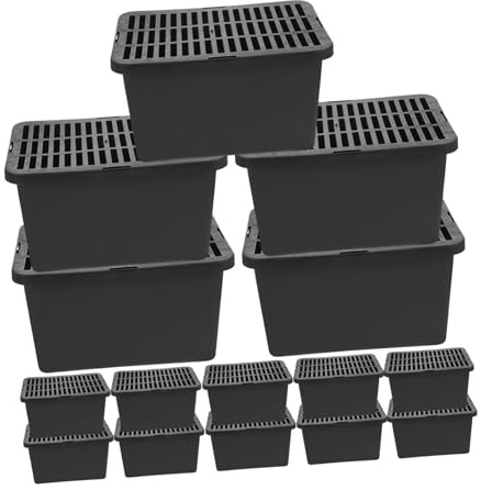 Abaodam 15pcs Pet Transport Box Small Plastic Cage Lid for Gecko Reptile Feeding Box Breathable Pets Carrier Lizard Container