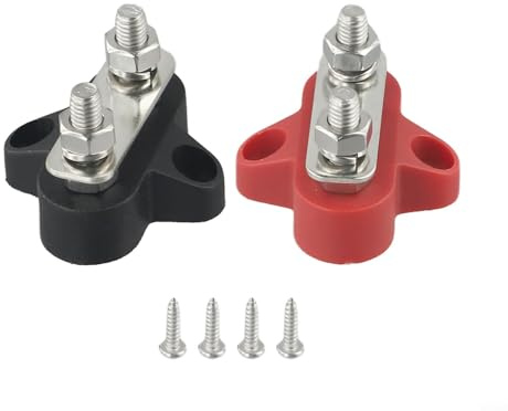 Morsettiere per barra collettrice M6 2PC per connessioni a doppia alimentazione per sistemi 12V e 48V