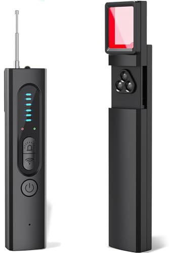 Detector de Cámaras Ocultas - Dispositivo Profesional de Protección de Privacidad，Escáner de Seguridad Actualizado con Sensibilidad Ajustable, 4 Modos de Detección para Habitaciones de Hotel, Oficina