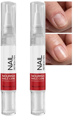 Lápiz de cuidado de uñas 3 en 1, quitacutículas, quitacutículas, lápiz de aceite para uñas, lápiz de cuidado de uñas portátil para secar dañado, mejora la apariencia de las uñas (2 unidades)