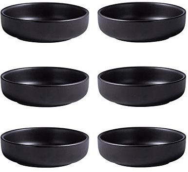 Colias Wing 3.5 Inch Simple Style Single Color Pattern Stylish Design Multipurpose Porcelain Side Dish Bowl Seasoning Dishes Soy Dipping Sauce Dishes-Set of 6