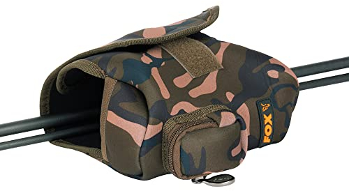 Fox Camo Reel Pouch - Neopren Schützer für Karpfenrolle, Rollenschützer für Angelrolle, Rollenschoner für Freilaufrolle