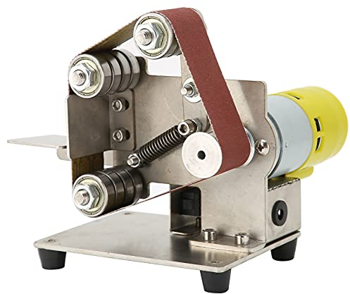 Mini Bandschleifer DIY Poliermaschine Schleifbänke Spitzer Bankschleifer Band Linisher Elektrische Schleifmaschine(AC110-240V EU Stecker 895 200W)