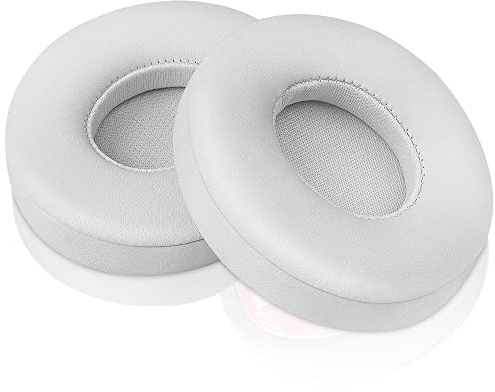 Link Dream Replacement Earpads for Beats Solo 2 Solo 3 - Replacement Ear Cushions Memory Foam Ear Pads Cushion Cover for Solo 2 & Solo 3 Wireless Headphones (White)