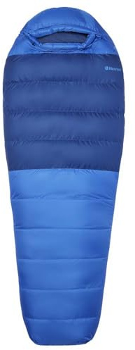 Marmot Lost Coast 15 Long, Mumienschlafsack für Erwachsene, Entendaunen mit über 600er Bauschkraft, leicht und warm, leicht zu packen, 198 cm, geeignet bis -31 °C