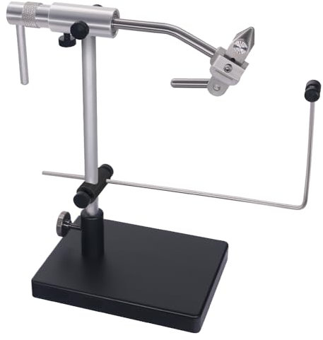 LURELINK 01 Drehbarer Schraubstock zum Fliegenbinden, Ausrüstung, Fliegenfischen, Silber