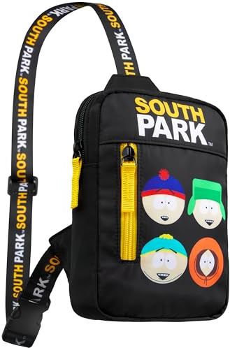 South Park Bag for Teens Men Sling Cross Body Bag Adjustable Shoulder Chest Strap Eric Kenny Cartman Travel Gifts for Men