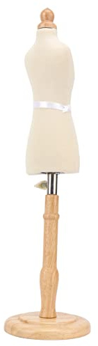 Manichino da Cucito Femminile, Forma di Abito da Cucito in Legno di Faggio con Base in Legno Manichino Torso Forma di Abito per Esposizione di Abiti