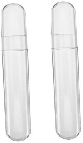 Mikinona Organisateur de Pinces à Épiler Cylindrique et Ovale en Plastique, Boîte de Rangement Multifonctionnelle Élégante, Facile à Nettoyer, Lot de 2 pour Maquillage et Voyage