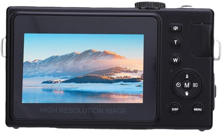 Annadue Cámara Digital 4K 64MP Autococus Vlogging Camera con Flash Frontal, Pantalla de 3 Pulgadas, 10 Filtros, para Principiantes de Fotografía, 1500 mAh. (Blanco Negro)