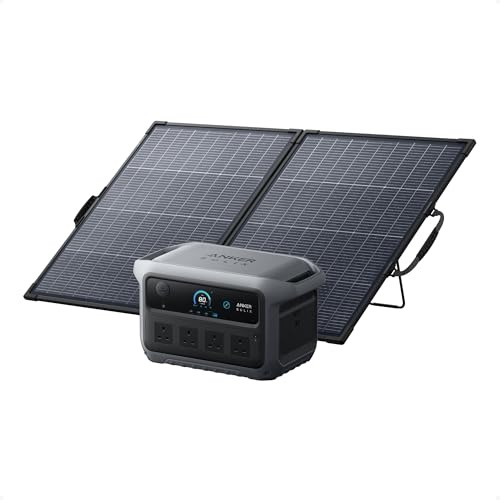 Anker SOLIX C2000 Gen 2 Portable Power Station with 200W Solar Panel, 2400W (Peak 4000W) Solar Generator, 2048Wh LiFePO4 Battery, Fast Charge 100% in 58 Min, Home Backup, Camping, RVing & Emergency