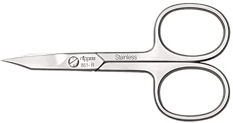 nippes Solingen Professionelle Nagelschere | Edelstahl Rostfrei | Schere mit Schließhalm und gebogener Spitze | Ergänzung für jedes Pediküre-, Maniküre-Set | Qualität aus Solingen