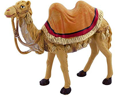 5 Camel | Christmas Nativity Collection | Traditional Nativity Figures with New Merchants! | Standing Camel with Saddle Blanket | Great for Collector | Hand-Painted and Made in Italy
