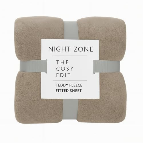 Teddy Extra Deep 12/ 30cm deep fitted sheet teddy bear fleece fitted sheet in single double king Super King (Beige, Teddy Fitted Sheet Single)