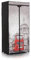 KHG Stoffschrank mit Doppeldecker B75 x H160 x T45cm Kleiderschrank mit Kleiderstange mobiler Camping-Kleiderschrank