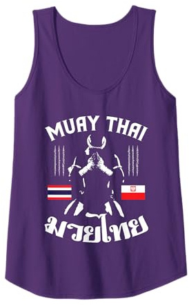 Muay Thai Poland Polish Flag Martial Arts Thai Boxing Coach Tank Top