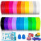 3D Stift Filament 20 Farben PLA Filament 1.75mm 3D Stift Farben Set, je 5M 3D Stift Nachfüller für Kinder & Erwachsene, 3D Stift Zubehör Filament für ODRVM, Tecboss, Lovebay 3D Druck Stift