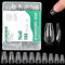 Nageltips 504 Stück Künstliche Nails,Pre-Buff PMMA Harz Nagelspitzen Nail Tips,Full Cover Nägel Ballerina Zum Aufkleben Nail Art Starter DIY-Medium, 10 Größen