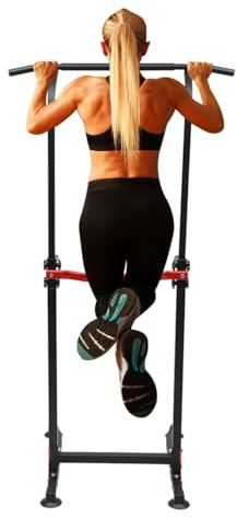 Dip Station - Barra di trazione, per fitness, torre di fitness, palestra, per trazioni e trazioni, per allenamento, 165-210 cm