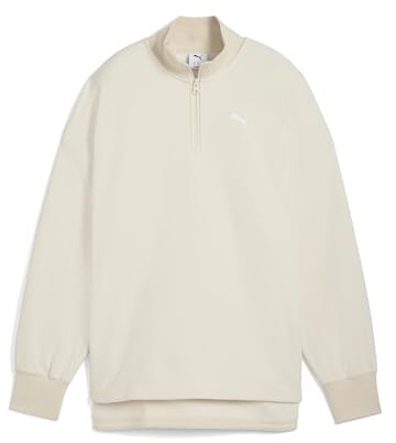PUMA Sweat-Shirt d'hiver surdimensionné Demi-zippé pour Femme
