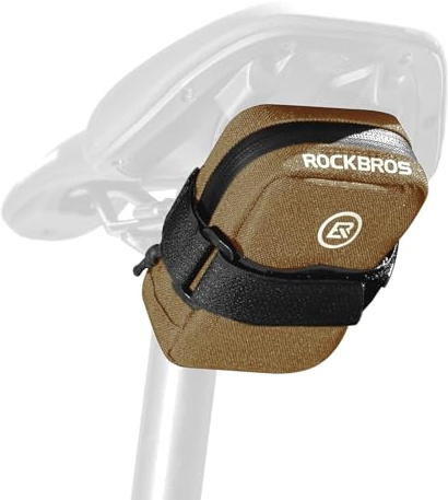 ROCKBROS Borsa da Sella Bici, Borsa Sottosella MTB, Borsa Sella Bicicletta da Corsa, Borsa Bici Posteriore Leggera, Borsa Piccola con Capacità 0,35 L, Accessori per Ciclismo