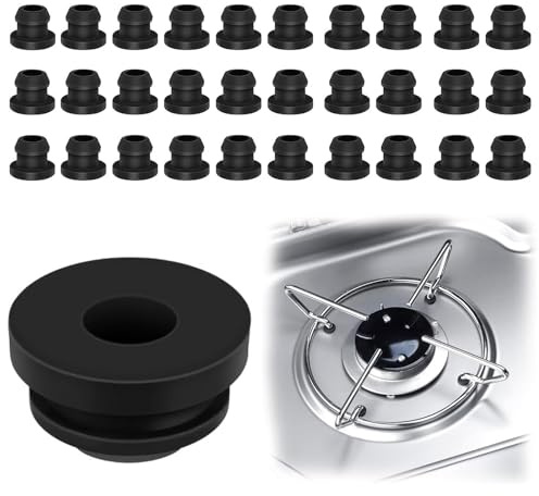 EUYKQNOI 30 Pcs Pies de Goma para Hornillos de Autocaravanas, Conductos de Goma, Tapones de Goma de Protección Compatibles para Dometic Smev Thetford Varillas de 5mm Autocaravana Accesorios