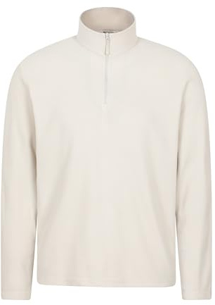 Mountain Warehouse Camber II Mens Half-Zip Fleece Jumper Cream M