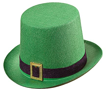 W WIDMANN MILANO Party Fashion 0483O - Zylinder St. Patricks Day, Zylinder Hut grün, Kopfbedeckung, Accessoire