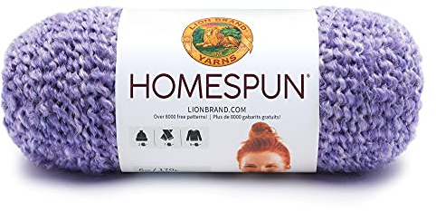 Lion Brand Yarn 790-441 Homespun Yarn, Purple Aster, Acrylic, 22.86x7.62x7.62 cm
