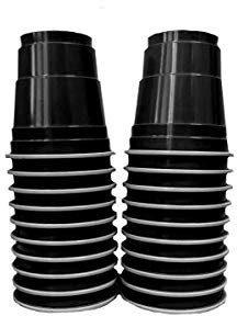 Pack de 20 Shot Noirs Réutilisables | Shots Américains 4cl Noirs | Beer Pong | Shooters Qualité Premium | Gobelets en Plastique Réutilisables | Lavables Lave-Vaisselle | OriginalCup®