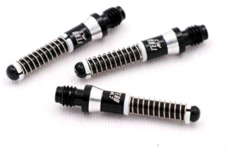CUESOUL TERO AK7 Aluminum Dart Shafts Balck Built-in Spring Telescopic for Steel Tip Darts and Soft Tip Darts,Set of 3 pcs