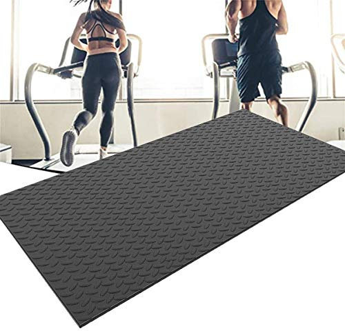 Tapis Anti Bruit pour Tapis de Course, Tapis Anti Vibration Insonorisant Imperméable, Tapis de Équipement Sport Fitness a la Maison, Tapis de Protection de Sol Noir (200×100 cm)