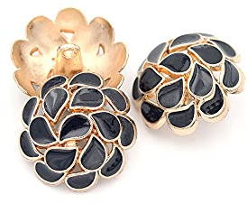5 piezas de botones redondos de metal con estampado de flores botones vintage para coser y decorar ropa y abrigos