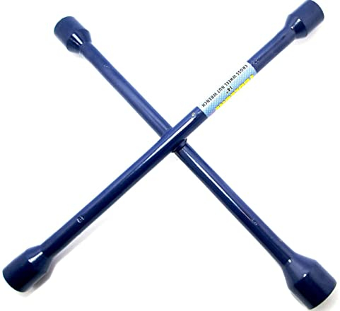 Dunnet Tools Support de roue X avec gants gratuits – Clé cruciforme à quatre voies avec écrou de douille de 17, 19, 21, 23 mm – Enlèvement professionnel de pneu automobile