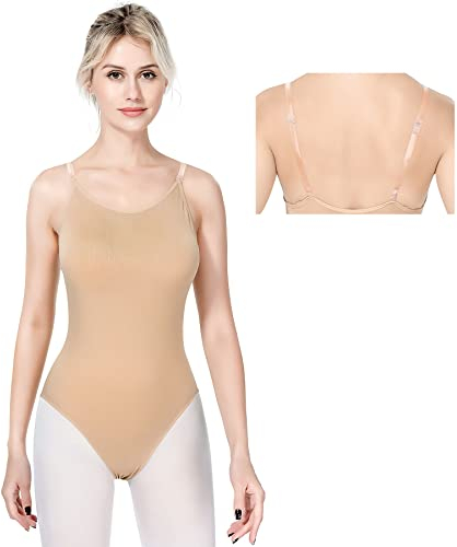 Mulnall Turnanzug Mädchen Ballettanzug Ballett Damen Nahtlose Ballettanzug Tanzen Unterwäsche für Kinder und Erwachsene Nude(8A15)