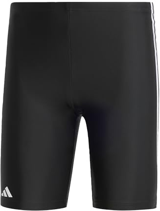 adidas Men's Solid Swim Jammers, Black/White, 34