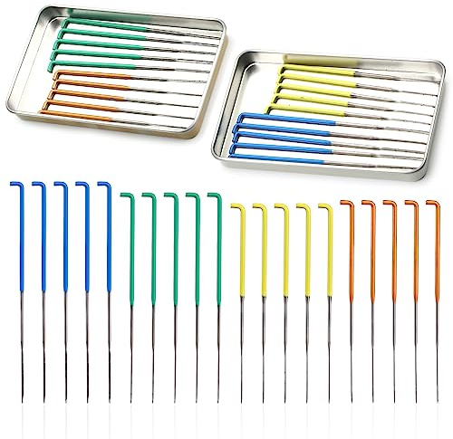 20 pezzi di aghi per infeltrimento Set di strumenti per aghi per infeltrimento di lana colorata con 2 tipi di aghi Aghi per infeltrimento Starpoint e aghi triangolari Calibro 36 Calibro 38 Calibro 40
