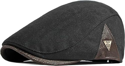 JAOAJ Uomo Coppola Berretto Regolabile Piatto Cappello Baschi Scozzesi Cappello Cotone Berretti Cappello Gatsby Ivy Irlandese cap