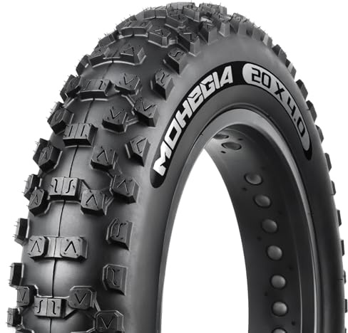 MOHEGIA Ebike Fat Tire: 20 x 4.0 Inch E-Bike Mountain Tire High-Performance and All-Terrain Folding Replacement Bicycle Tire with Offroad or Trail Riding