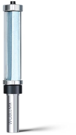 WOBLLMX 12 mm, codolo 3 dilatazioni, fresa a filo, cuscinetti a sfera superiore e inferiore, diametro 19 mm, lunghezza di lavoro 76 mm, lama in metallo duro, maneggevole, durevole e affilata, per la