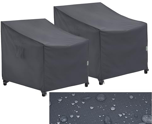 F&J Outdoors Funda Sillón Exterior 2 Piezas 102x102x66/91 cm Impermeable