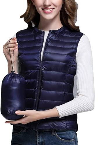 Heeyspike Gilet léger en duvet pour femme sans manches - Doudoune pliable ultra légère - Manteau rembourré rembourré - Gilet matelassé
