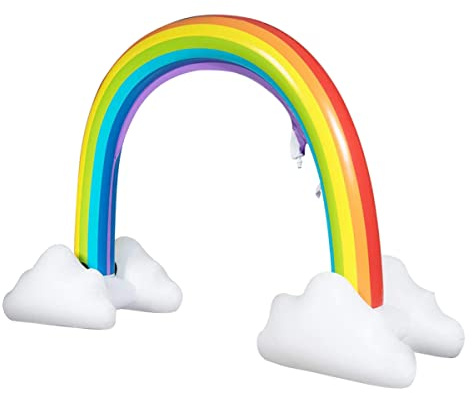 CHICAMPERA 1pc Inflatable Rainbow Sprinkler Arch Water Play Toy for Boys and Girls Safe Material Outdoor Water Fun for Boys and Girls for and Lawn Games