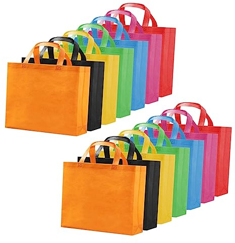 Zerodeko 21 St Non-Woven Tygkassar Shoppingkassar För Butik Non-Woven Packkassar Bärbara Kassar Shoppingkassar - Merchandise-Kasse - Butikskassar