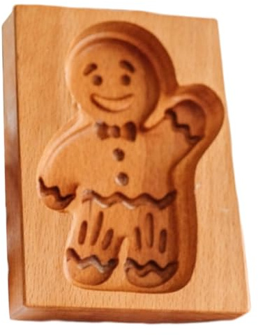 Stampi per biscotti in legno 3d uomo di timbro in rilievo per cookie per la cottura natalizia strumenti da cucina fai -da -te stampo da pressa per biscotti festosi per per le